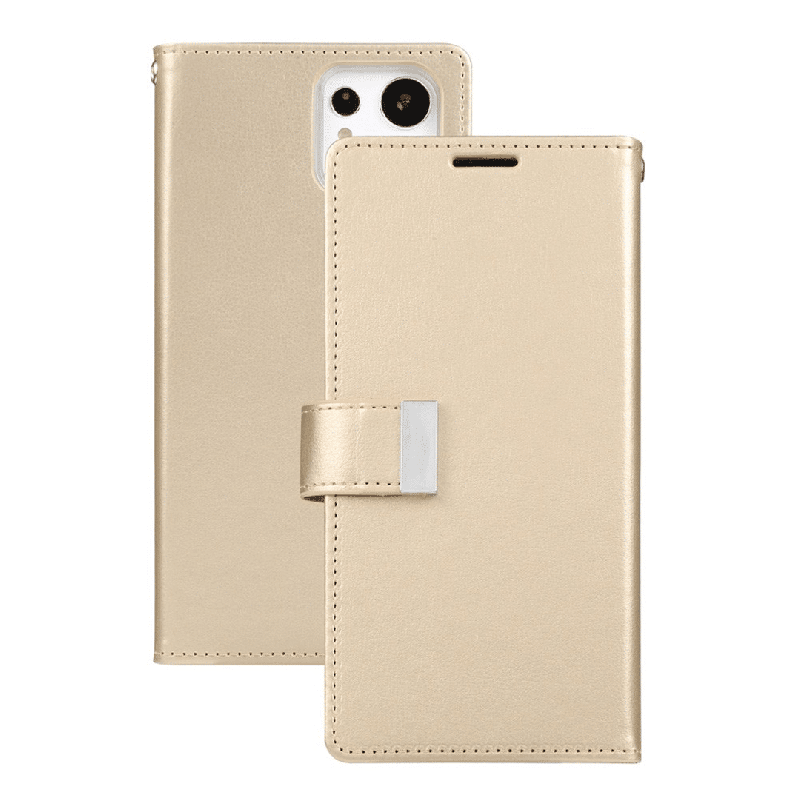 Samsung Galaxy S23 Ultra Compatible Case Cover With Premium Rich Diary - Gold