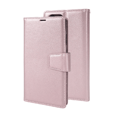 Samsung Galaxy S23 Plus Compatible Case Cover With 2 in 1 Detachable Magnetic Flip Leather Wallet - Rose Gold
