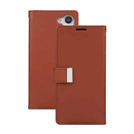 Samsung Galaxy S23 Plus Compatible Case Cover with Mercury Blue Moon Diary Wallet - Brown