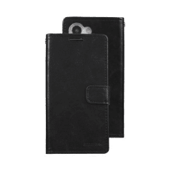 Samsung Galaxy S23 Plus Compatible Case Cover with Mercury Blue Moon Diary Wallet - Black