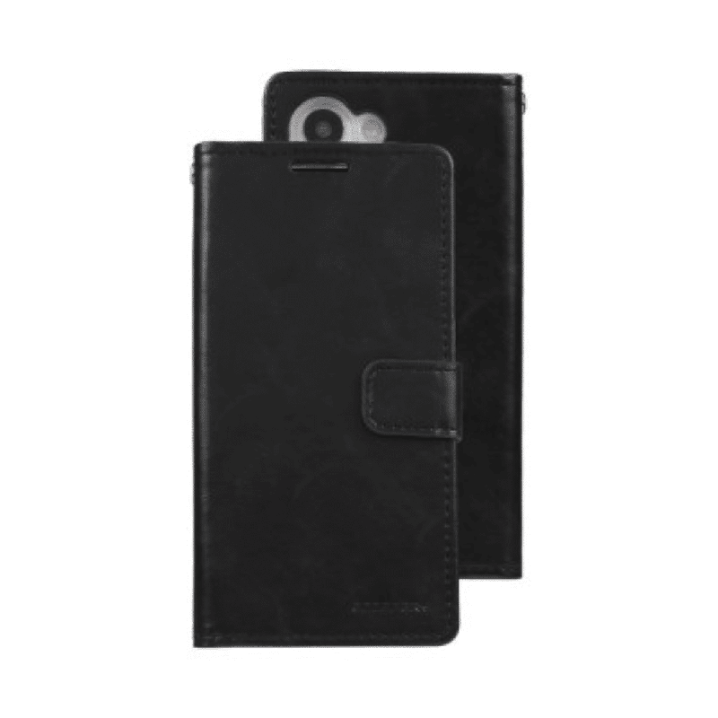 Samsung Galaxy S23 Plus Compatible Case Cover with Mercury Blue Moon Diary Wallet - Black
