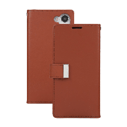 Samsung Galaxy S23 Plus Compatible Case Cover with Mercury Blue Moon Diary Wallet - Brown