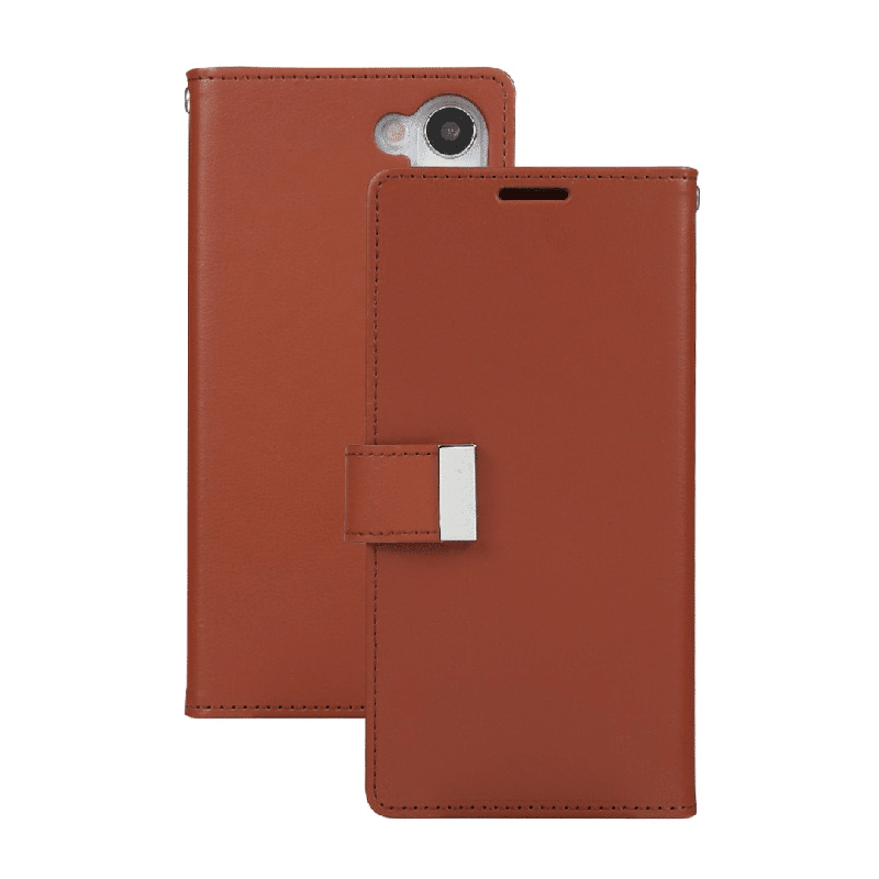 Samsung Galaxy S23 Plus Compatible Case Cover with Mercury Blue Moon Diary Wallet - Brown