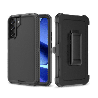 Samsung Galaxy S23 Plus Compatible Case Cover With Shockproof Robot Armor Hard Plastic Case with Belt Clip - Black