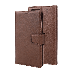Samsung Galaxy S23 Ultra Compatible Case Cover With 2 in 1 Detachable Magnetic Flip Leather Wallet - Brown