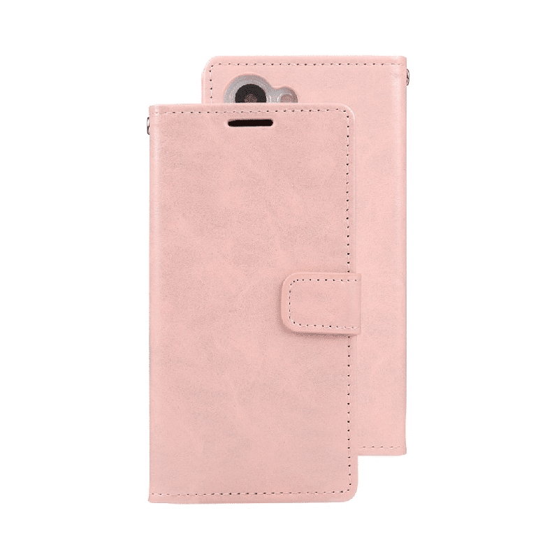 Samsung Galaxy S23 Compatible Case Cover with Mercury Blue Moon Diary Wallet - Rose Gold