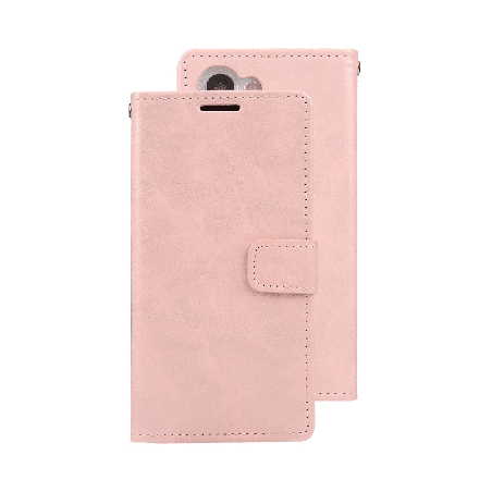 Samsung Galaxy S23 Compatible Case Cover with Mercury Blue Moon Diary Wallet - Rose Gold