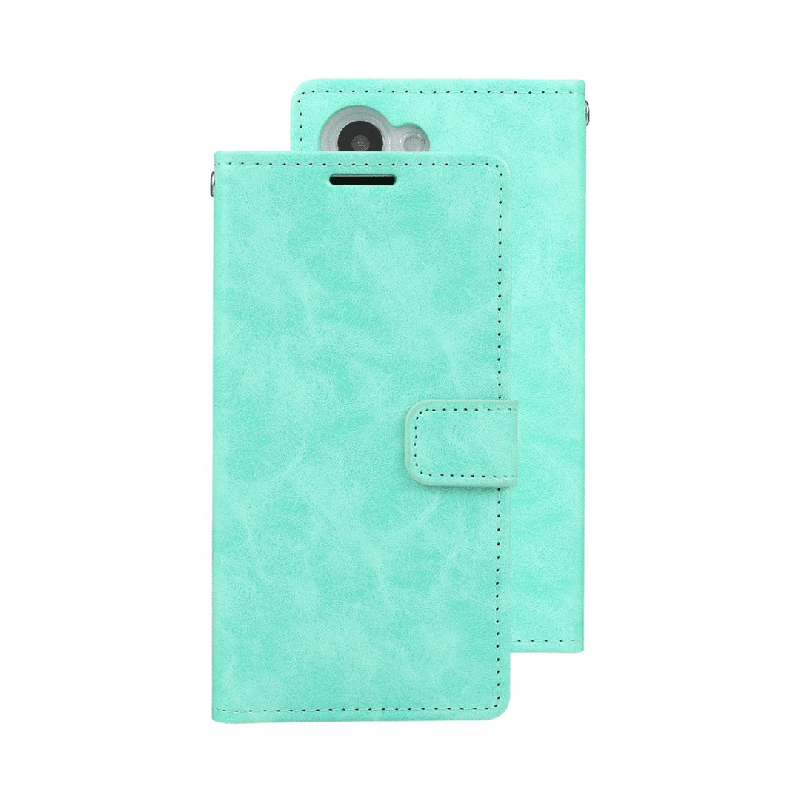 Samsung Galaxy S23 Compatible Case Cover with Mercury Blue Moon Diary Wallet - Mint