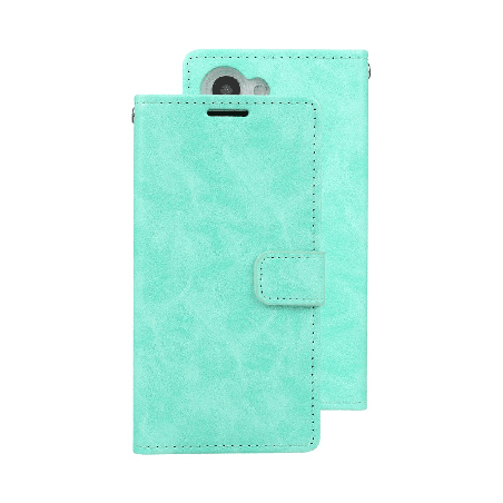 Samsung Galaxy S23 Compatible Case Cover with Mercury Blue Moon Diary Wallet - Mint