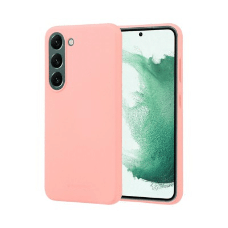 Samsung Galaxy S23 Compatibility Case Cover With Soft Feeling Jelly Cover - Pink