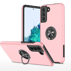 Samsung Galaxy S23 Compatibility Case Cover With Shockproof Magnetic Ring Holder Case - Pink