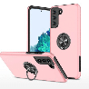 Samsung Galaxy S23 Compatibility Case Cover With Shockproof Magnetic Ring Holder Case - Pink