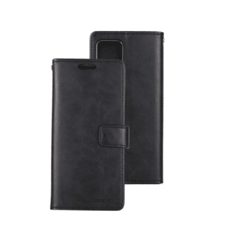 iPhone 16 Plus Compatible Case Cover With Blue Moon Diary And Compatible With Magsafe Technology - Black
