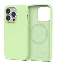 iPhone 16 Pro Soft Liquid Silicone Case Cover: Non-Toxic, Anti-Stains, Drop-Proof With MagSafe Compatibility - Mint