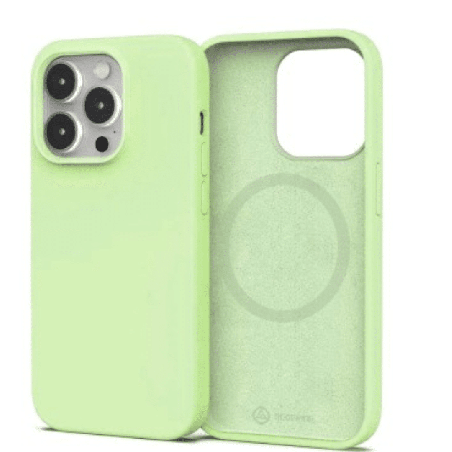 iPhone 16 Pro Soft Liquid Silicone Case Cover: Non-Toxic, Anti-Stains, Drop-Proof With MagSafe Compatibility - Mint