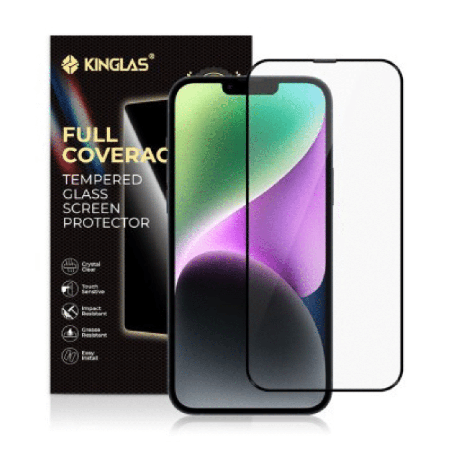 iPhone 16 Pro Max Compatible Full 2.5D Screen Black Edge Tempered Glass Screen Protector