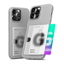 iPhone 16 Pro Compatible Case Cover With Goospery Rail 2 Card Case - Transparent