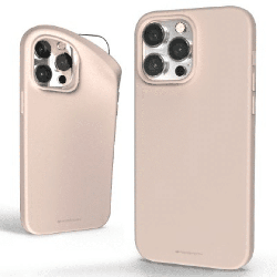 iPhone 16 Pro Compatible Case Cover With Soft Feeling Jelly And Stylish Design - Pink Sand