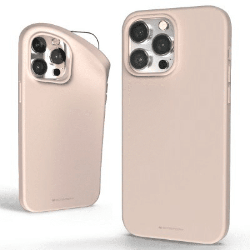 iPhone 16 Pro Compatible Case Cover With Soft Feeling Jelly And Stylish Design - Pink Sand