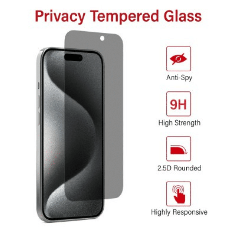 9H Privacy Tempered Glass Screen Protector