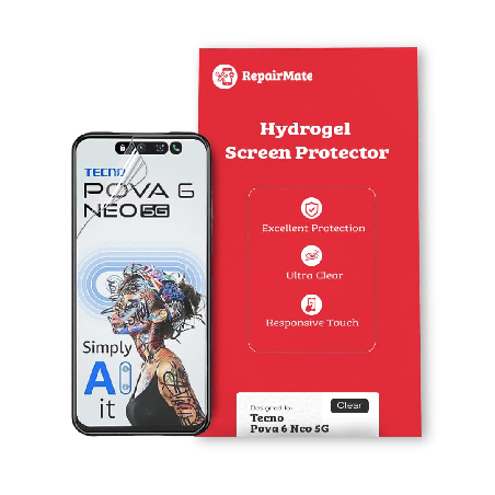 Tecno Pova 6 Neo 5G Compatible Hydrogel Screen Protector