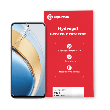 Vivo Y300 Compatible Hydrogel Screen Protector Full Coverage [2 Pack]
