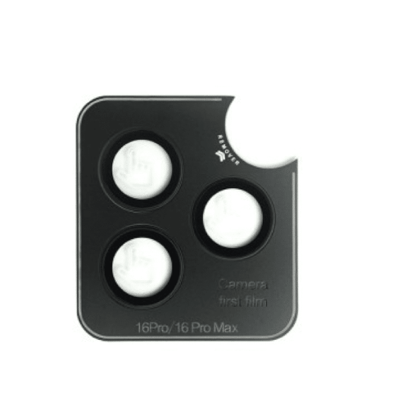 iPhone 16 Pro Best Quality Camera Lens Protector for Rear Camera: Adhesive & Anti-Fingerprint, Compatible with Cases with Wide C