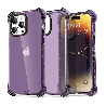 iPhone 15 Premium Drop & Shock Resistant Case Cover: Durable, Lightweight with Comfortable Grip - Clear Purple