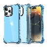iPhone 15 Premium Drop & Shock Resistant Case Cover: Durable, Lightweight with Comfortable Grip - Clear Blue
