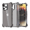 iPhone 15 Premium Drop & Shock Resistant Case Cover: Durable, Lightweight with Comfortable Grip - Clear Black