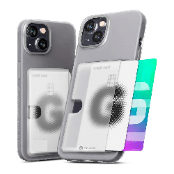iPhone 15 Plus Strong Shockproof Case Cover: Slim & Tough Design, Card Holder Slots, Screen & Camera Lens Protection - Transpare