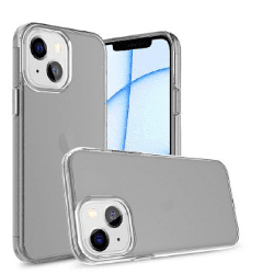 iPhone 15 Strong Drop-Resistant Case Cover: Shock & Scratch Protection with Wireless Charging Compatibility - Clear Black