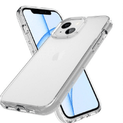 iPhone 15 Strong Drop-Resistant Case Cover Shock & Scratch Protection with Wireless Charging Compatibility - Clear Black