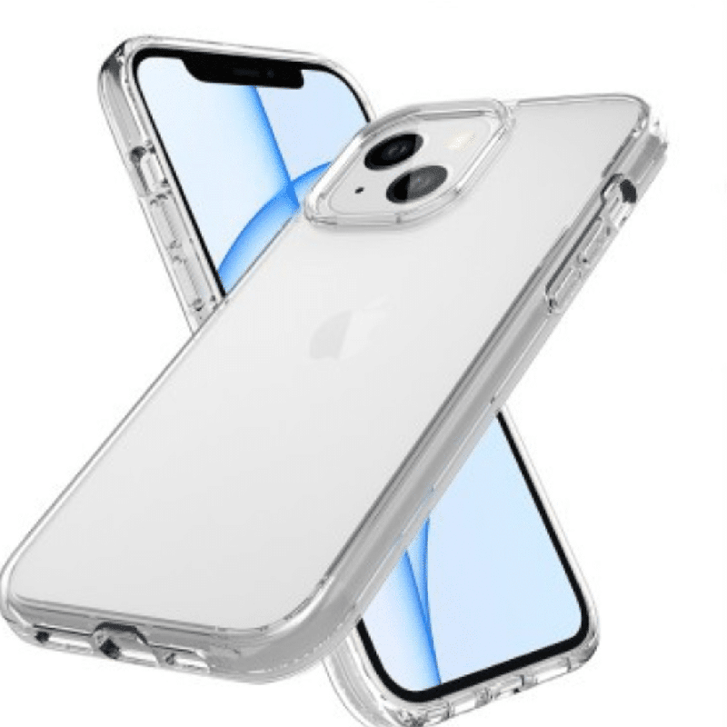 iPhone 15 Strong Drop-Resistant Case Cover Shock & Scratch Protection with Wireless Charging Compatibility - Clear Black