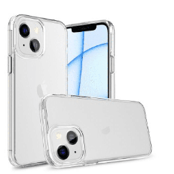 iPhone 15 Strong Drop-Resistant Case Cover: Shock & Scratch Protection with Wireless Charging Compatibility - Transparent