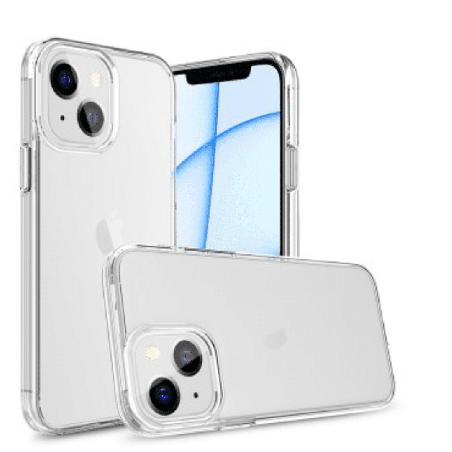 iPhone 15 Strong Drop-Resistant Case Cover: Shock & Scratch Protection with Wireless Charging Compatibility - Transparent