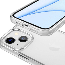 iPhone 15 Strong Drop-Resistant Case Cover Shock & Scratch Protection with Wireless Charging Compatibility - Clear Black (2)