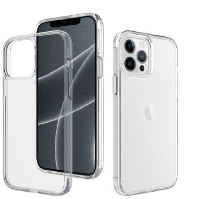 iPhone 15 Pro Strong Drop-Resistant Case Cover: Shock & Scratch Protection with Wireless Charging Compatibility - Transparent