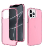 iPhone 15 Pro Max Strong Drop-Resistant Case Cover: Shock & Scratch Protection with Wireless Charging Compatibility - Clear Pink