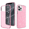iPhone 15 Pro Max Clear Heavy-Duty Protection Case Cover: Shiny Glitter, Scratch Resistant with Screen & Rear Camera Lens Protec
