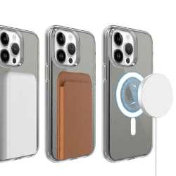 iPhone 15 Clear Heavy-Duty Protection Case Cover Shiny Glitter, Scratch Resistant with Screen & Rear Camera Lens Protection, & M