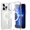 iPhone 15 Clear Heavy-Duty Protection Case Cover: Shiny Glitter, Scratch Resistant with Screen & Rear Camera Lens Protection, & 