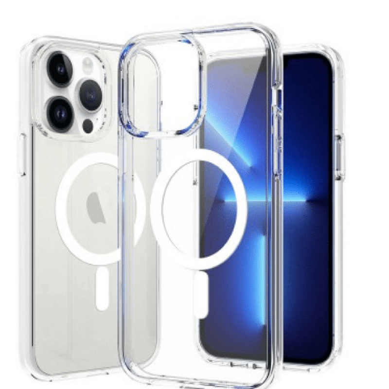 iPhone 15 Plus Clear Heavy-Duty Protection Case Cover: Scratch Resistant with Screen & Rear Camera Lens Protection, & MagSafe Co