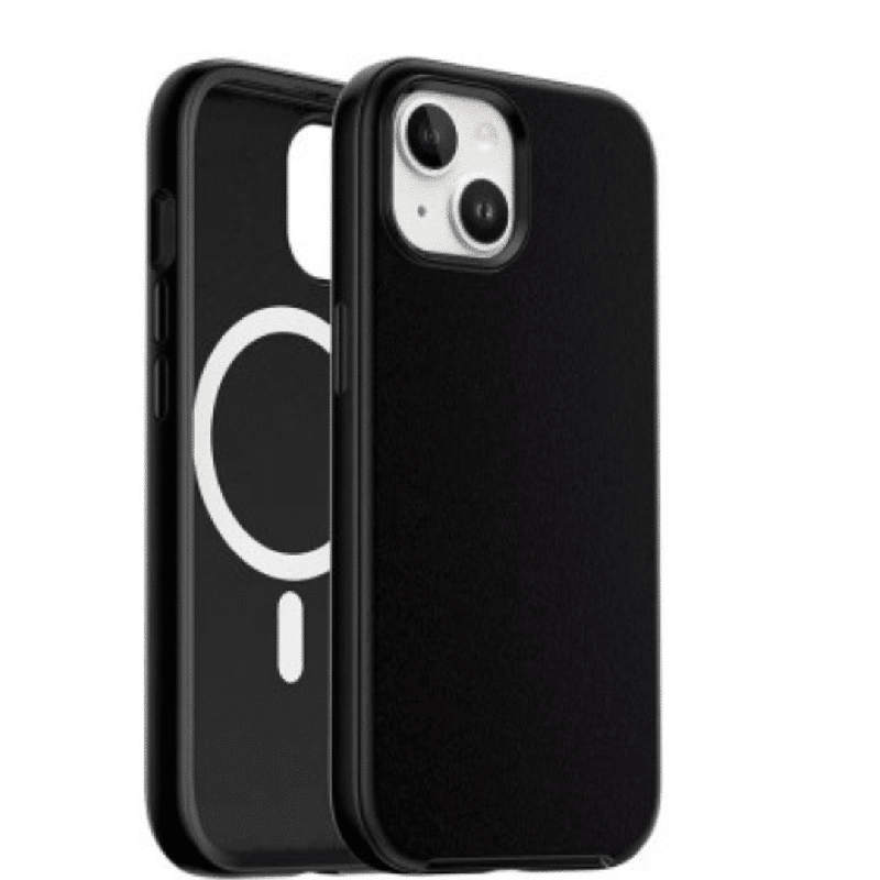 iPhone 15 Protective Shockproof Case Cover: Strong, Drop Protection, Screen & Camera Lens Guard, And MagSafe Compatible - Black
