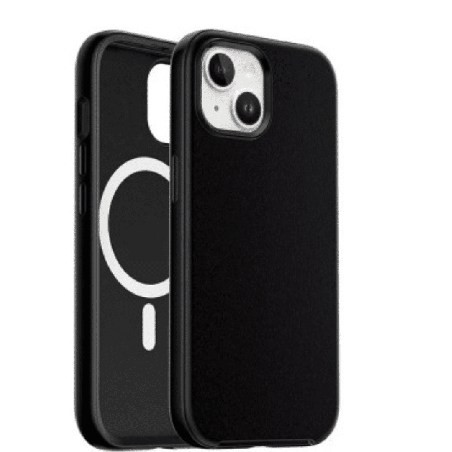 iPhone 15 Protective Shockproof Case Cover: Strong, Drop Protection, Screen & Camera Lens Guard, And MagSafe Compatible - Black