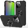 iPhone 15 Pro Max Anti-Shock Magnetic Ring Holder Case Cover: Full 360° Protection With Magnetic Adhesion For Fall Prevention - 