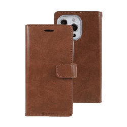 iPhone 15 Pro Max PU Leather Shock Absorption Flip Wallet Case Cover with Full Front Cover & Metal Snap-On Fastener, Multiple Ca