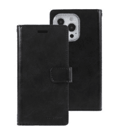 iPhone 15 Pro PU Leather Shock Absorption Flip Wallet Case Cover with Full Front Cover & Metal Snap-On Fastener, Multiple Card H