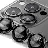 iPhone 15 Pro Best Quality Camera Lens Protector for Rear Camera: Adhesive & Anti-Fingerprint, Compatible with Cases with Wide C