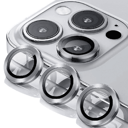 iPhone 15 Pro Max Best Quality Camera Lens Protector for Rear Camera: Adhesive & Anti-Fingerprint, Compatible with Cases with Wi